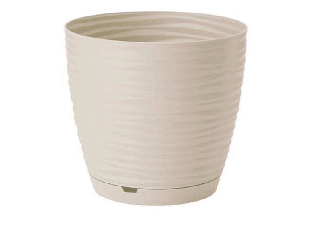 Горшок для цветов Saffron 9,1 л с поддоном (бежевый)